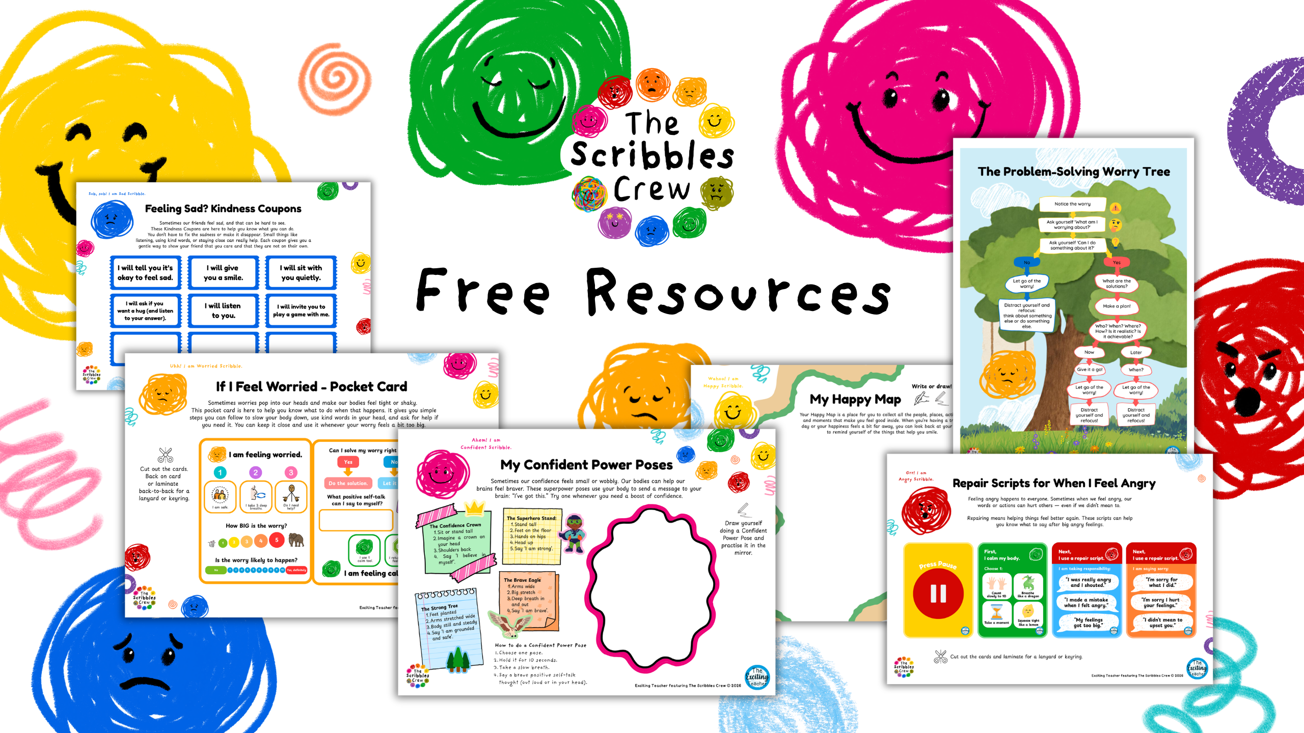 The Scribbles Crew Free Resources Collection - Get Free Resources